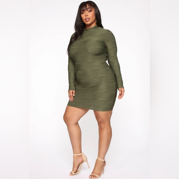 Fashion Nova Dresses & Skirts - Fashion Nova Feeling Flawless Mini Dress - Olive